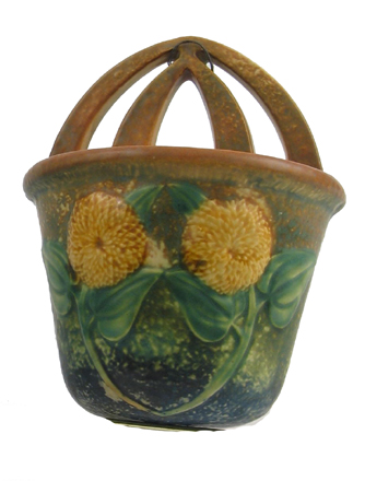 Appraisal: A RARE ROSEVILLE AMERICAN ART POTTERY WALL POCKET VASE in