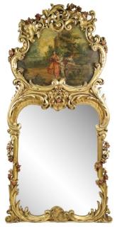 Appraisal: French Highly Carved Giltwood Trumeau th C French th century