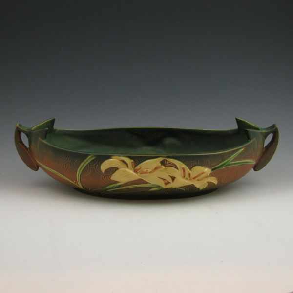 Appraisal: Roseville Zephyr Lily bowl in brown and green Marked Roseville