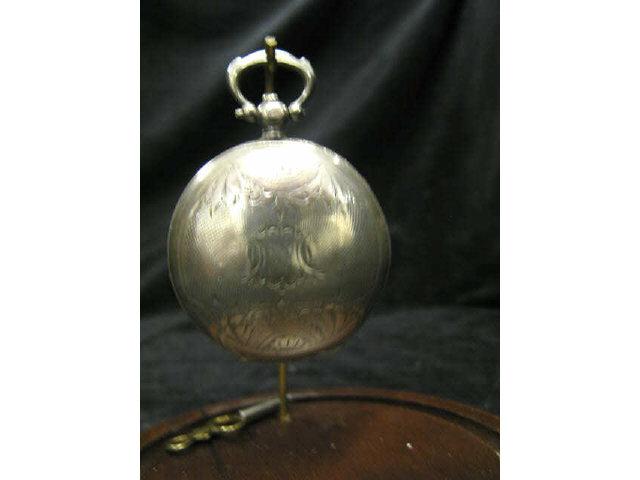 Appraisal: European Silver Pocketwatch hunting case keywind