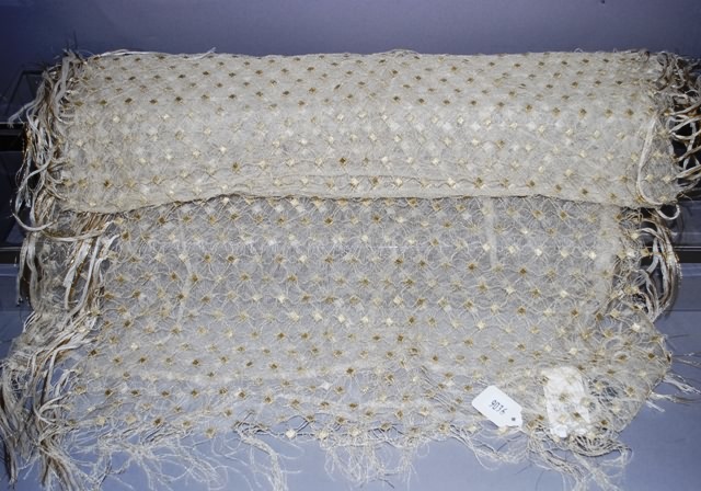 Appraisal: Giorgio Armani delicate double layer beige rayon nylon silk shawl