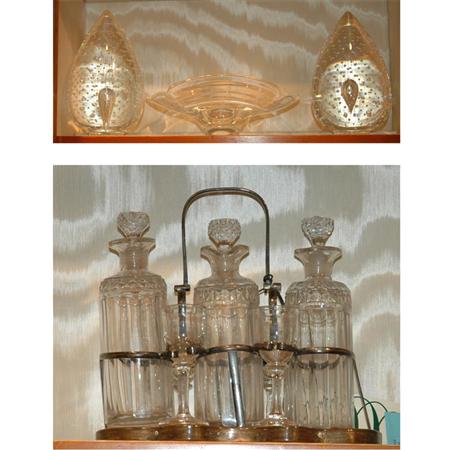 Appraisal: Group of Colorless Glass Articles Estimate -