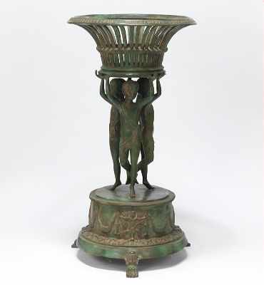 Appraisal: Classical Style Bronze Jardiniere th Century Cast bronze tested with