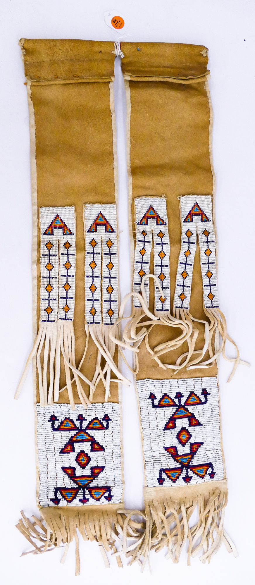 Appraisal: Plains Native Beaded Double Panel- x ''