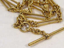 Appraisal: An carat gold albert watch chain hallmarked Chester approx cm