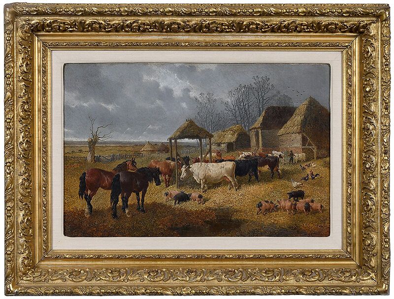 Appraisal: John Frederick Herring II British - Feeding Time signed lower