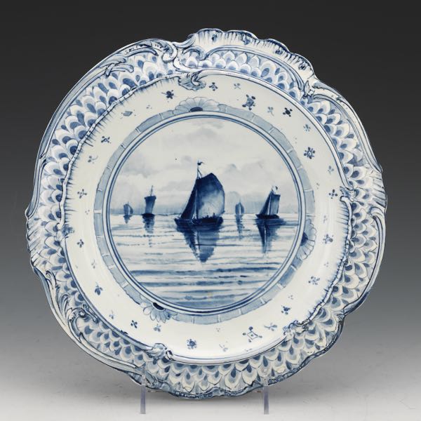 Appraisal: FRANZ ANTON MEHLEM ROYAL BONN BLUE AND WHITE PLATE diameter