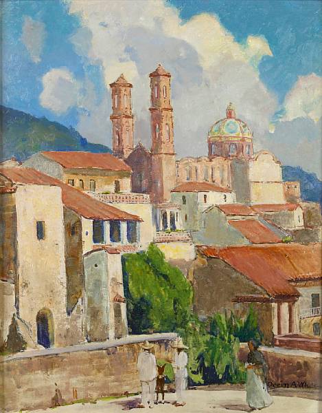 Appraisal: Orrin A White American - Taxco signed 'Orrin A White'