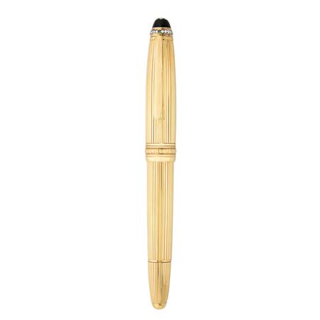 Appraisal: Sterling Silver Vermeil Diamond and Mother-of-Pearl Fountain Pen Montblanc Estimate