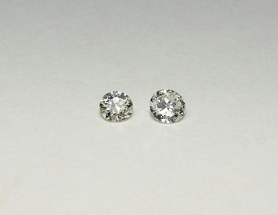 Appraisal: Very Fine Approx CT Diamonds Two very fine clean estate