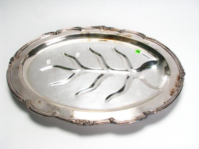 Appraisal: Footed Silver Plate Tray