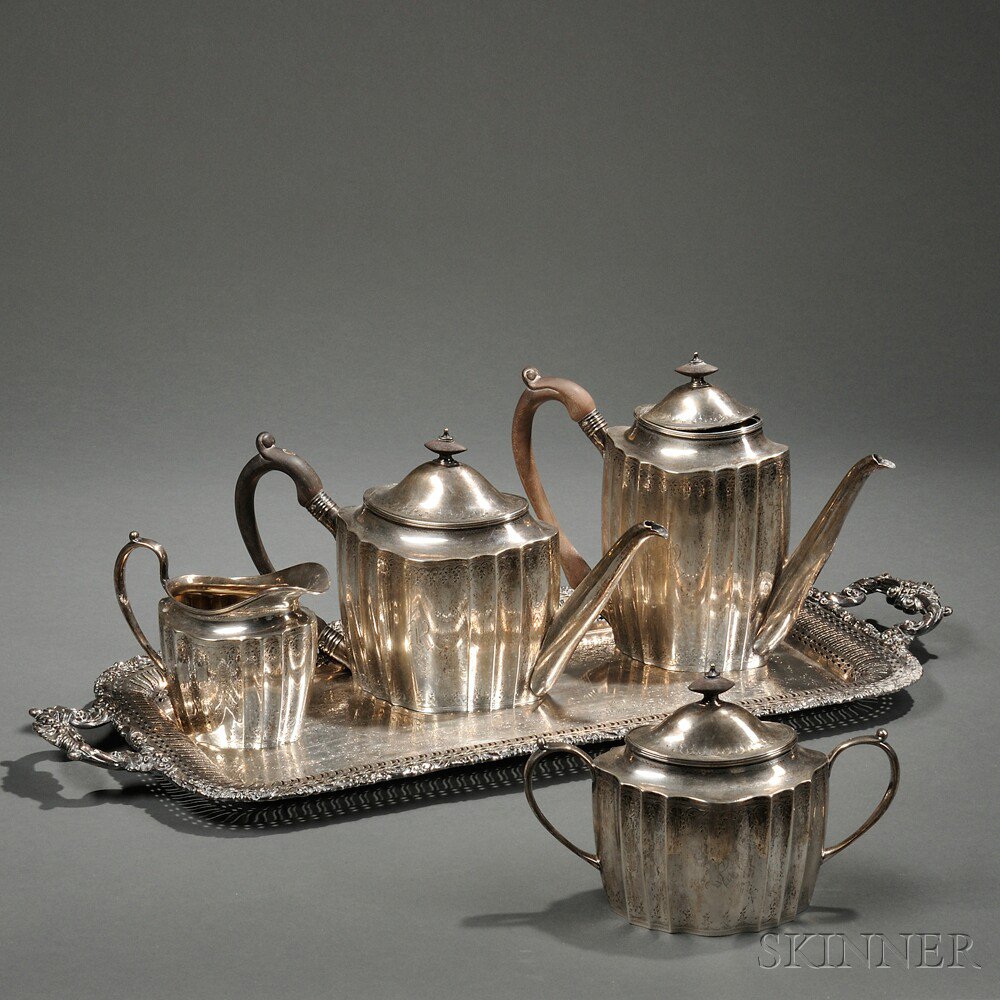 Appraisal: Four-piece Lebkuecher Co Sterling Silver Tea Service Newark New Jersey