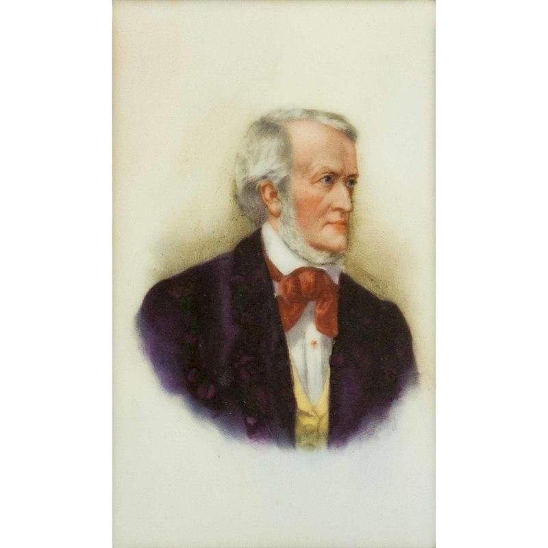 Appraisal: German Porcelain Plaque German porcelain plaque male portrait painting contained