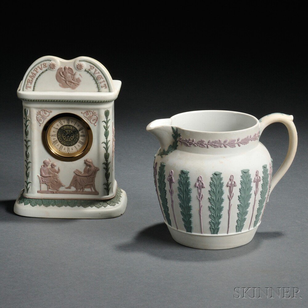 Appraisal: Two Wedgwood Tricolor Objects th and th century a jug