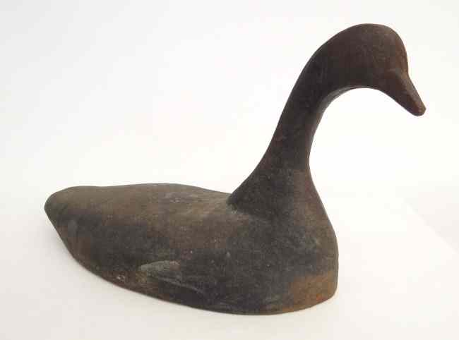 Appraisal: Cast iron wing duck Brant canvas back '' Length ''