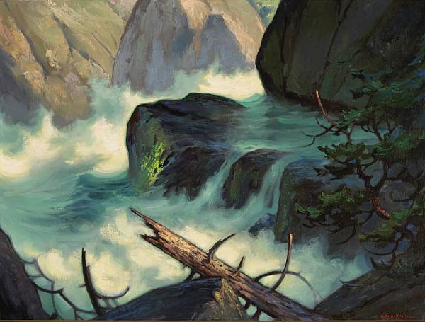 Appraisal: Vladimir Pavlovich Shkurkin - Up to the Vernal Fall signed