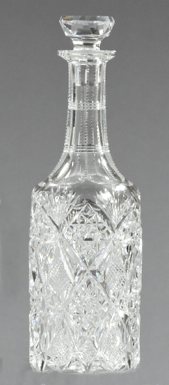 Appraisal: Unusual Hawkes Brilliant-Cut Glass Sauce Bottle first quarter th century