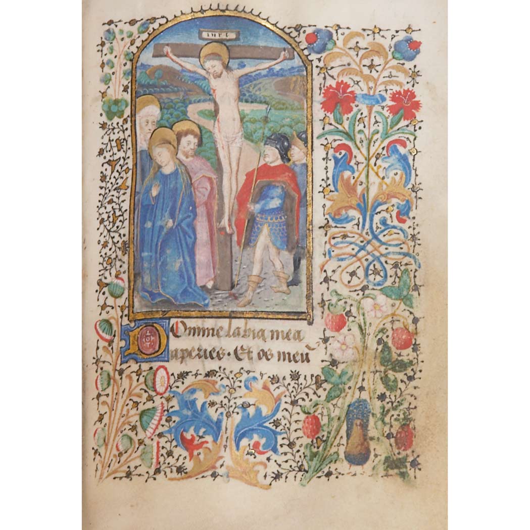 Appraisal: MANUSCRIPT-BOOK OF HOURS Book of Hours manuscript on vellum Northern