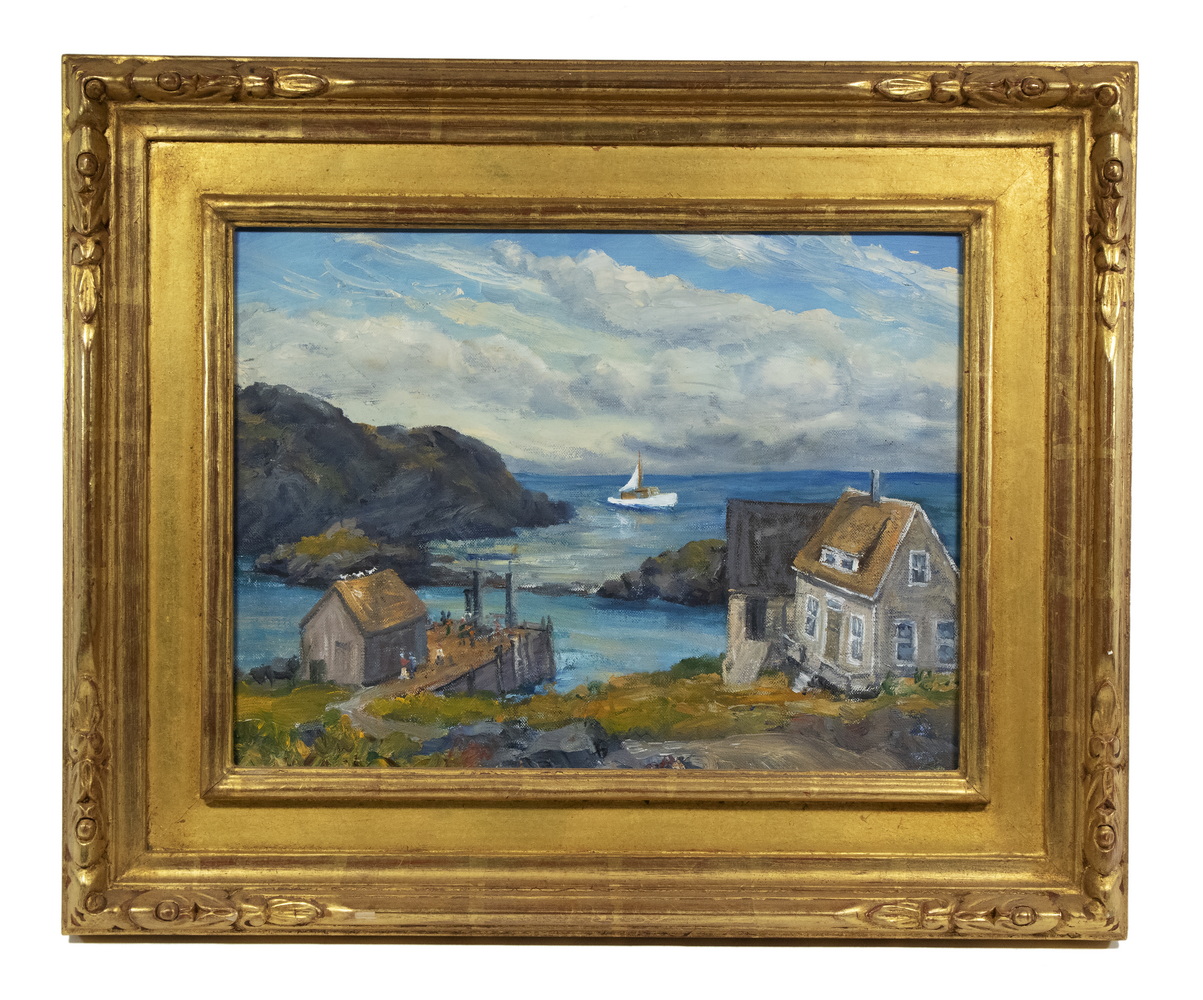 Appraisal: ALBERT RUSSELL FULLER ME CA - Maine Shore oil on