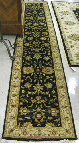 Appraisal: ORIENTAL LONG RUG Persian Isfahan design of scrolling floral vines