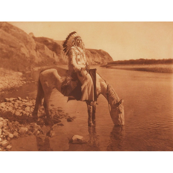 Appraisal: Edward Sheriff Curtis photogravure Bow River Blackfoot plate margin stamped