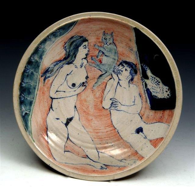 Appraisal: ERIC JAMES MELLON 'Pluto and Persephone' a shallow bowl signed