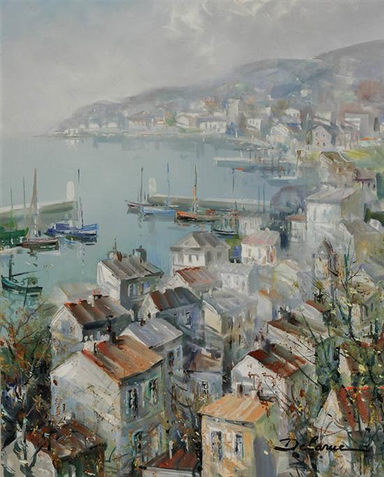 Appraisal: Lucien Delarue French - Port de Villefranche Signed Delarue l