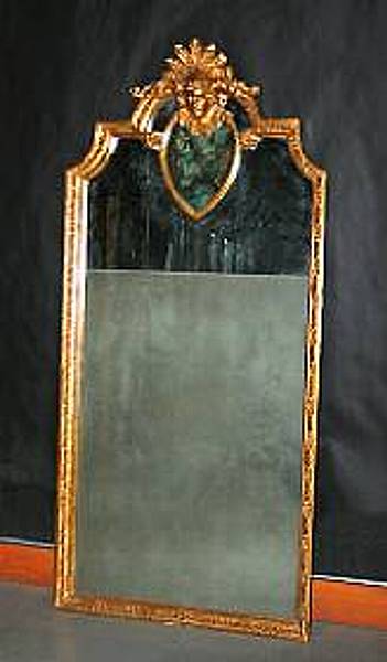 Appraisal: A Baroque style giltwood mirror height ft in width in