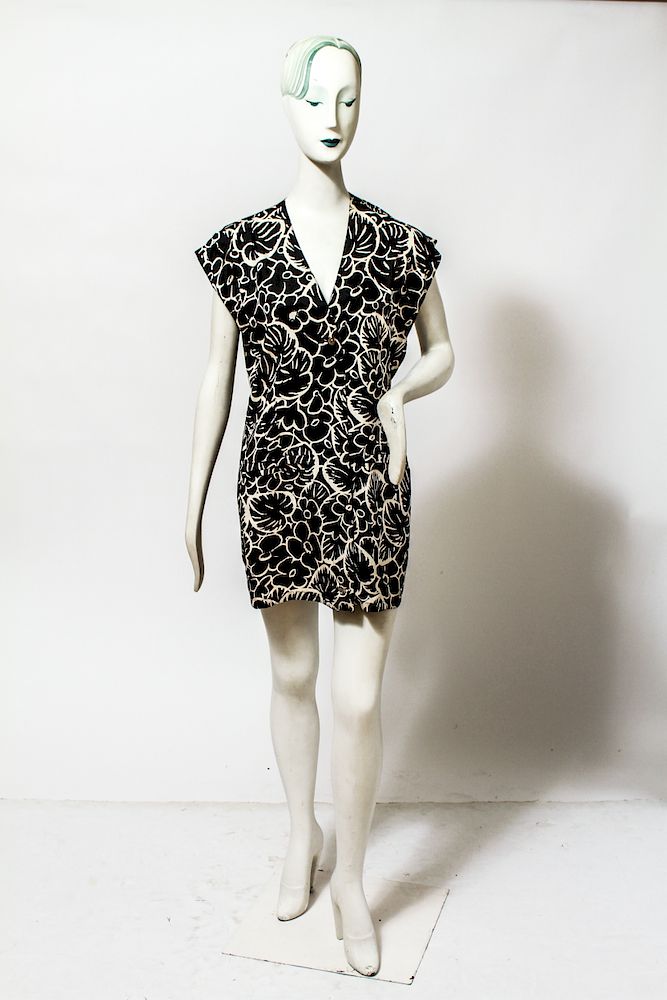 Appraisal: Gianni Versace Ladies' Couture Black White Dress Gianni Versace ladies'