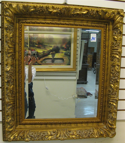 Appraisal: A VICTORIAN STYLE RECTANGULAR BEVELED WALL MIRROR overall in by