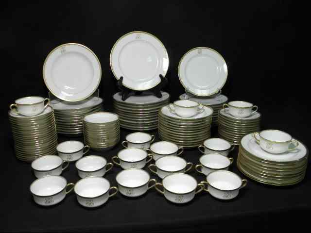 Appraisal: Haviland Company Limoges gilt porcelain dinnerware made for Wright Tyndale