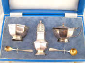 Appraisal: A Britannia standard silver cruet in fitted case by Garrard