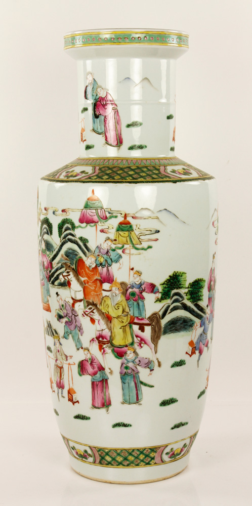 Appraisal: - th C Famille Verte Porcelain Vase Famille verte porcelain