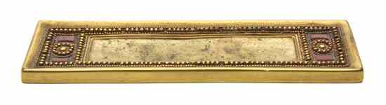 Appraisal: A Tiffany Studios Gilt Bronze Pen Tray in the Byzantine