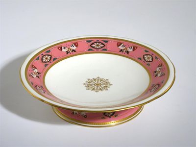 Appraisal: A Minton Cloissonne low tazza designed by Dr Christopher Dresser