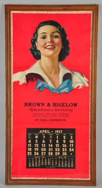 Appraisal: Rolf Armstrong Brown Bigelow Adv Calendar Description Framed under glass