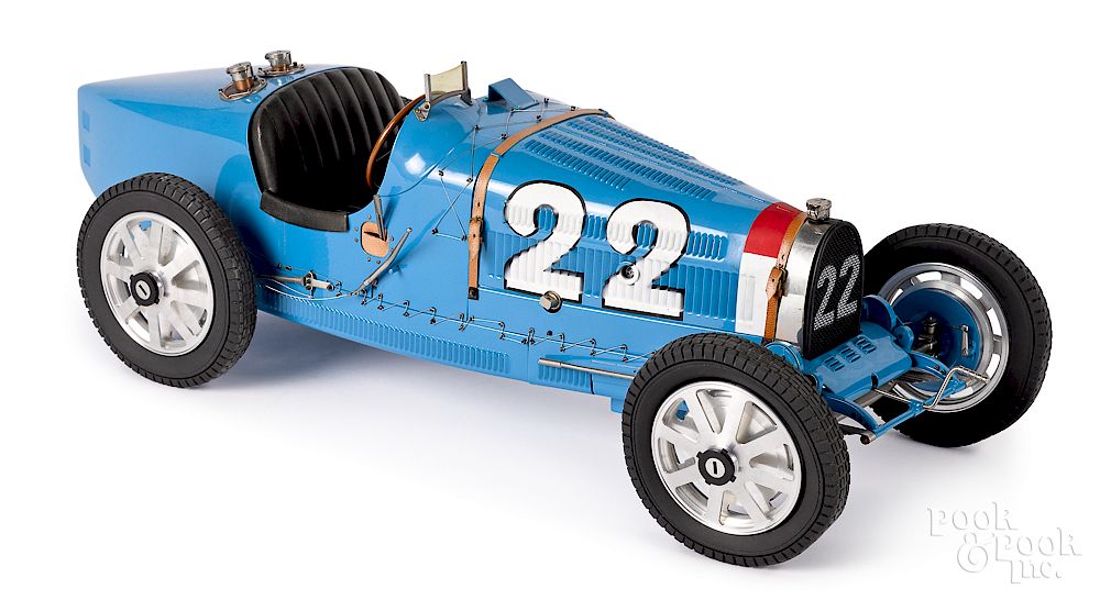 Appraisal: Bugatti hand-built model race car French Art Collection T Bugatti