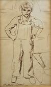 Appraisal: INK DRAWING - 'Grandson' by William Zorach NY ME -