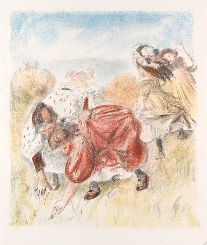 Appraisal: PIERRE-AUGUSTE RENOIR Enfants Jouant la Balle Color lithograph circa x