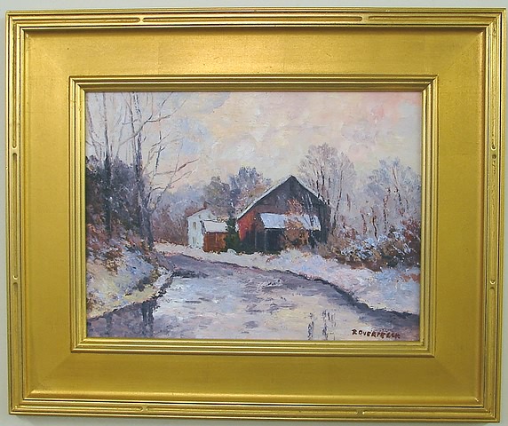 Appraisal: Winter Sky oil on canvas x SLR R Overpeck Artist