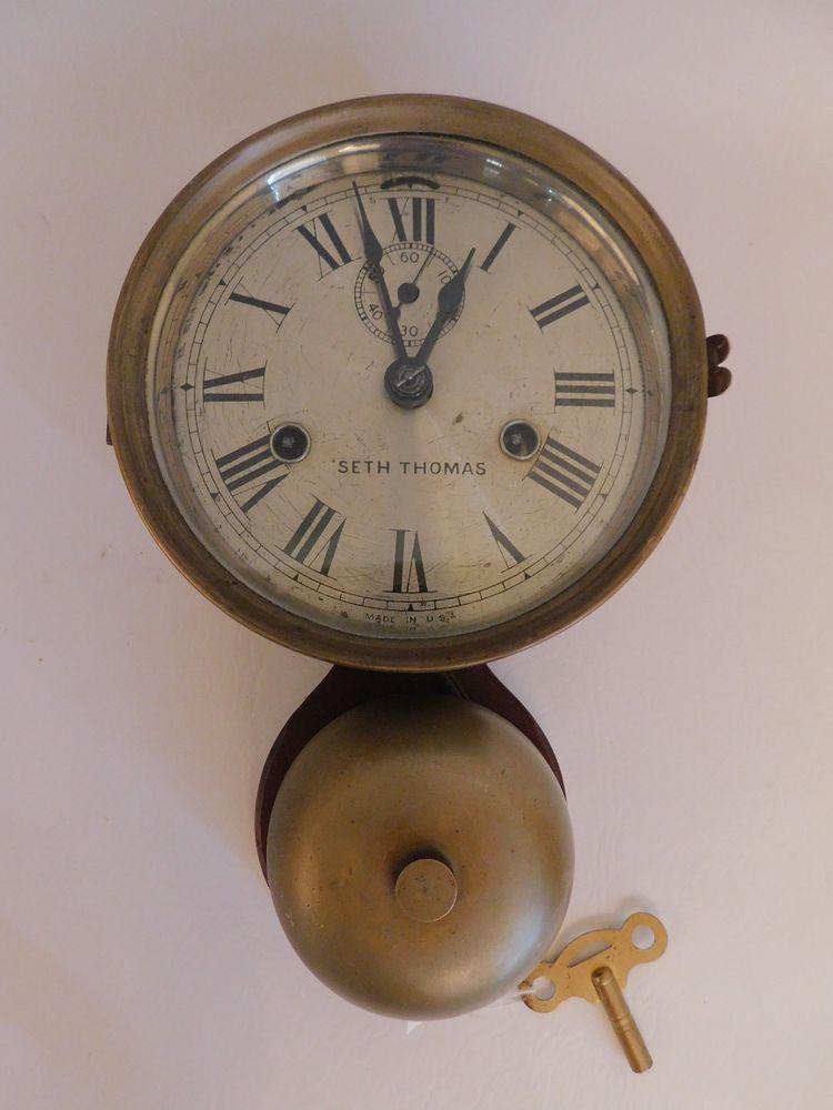 Appraisal: SETH THOMAS SHIP WALL CLOCK Circa Seth Thomas ship's wall