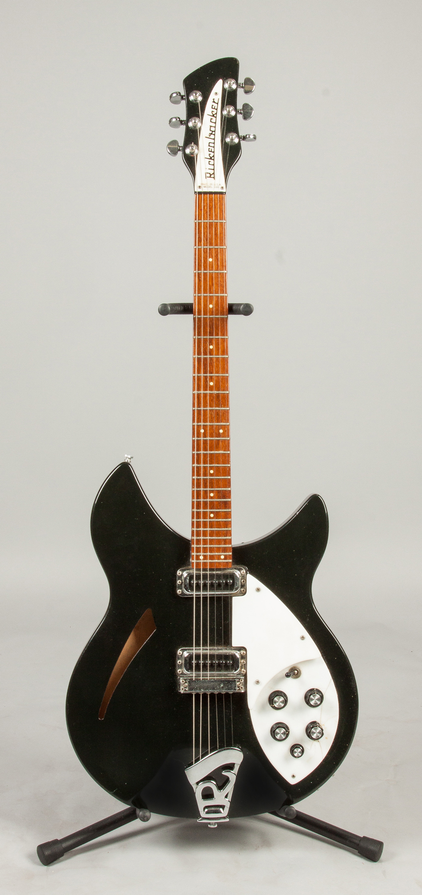 Appraisal: Rickenbacker JX Jetglo black body with mahogany neck and white