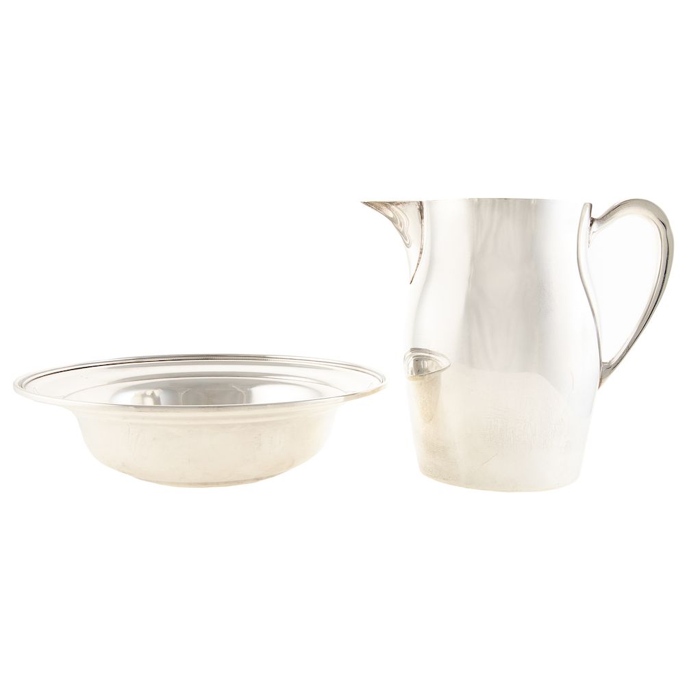 Appraisal: Two Pieces American Sterling Hollowware Including an S Kirk and