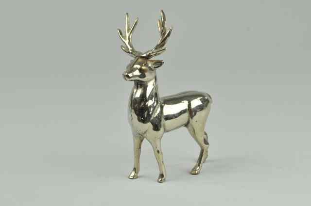 Appraisal: NICKEL REINDEER STILL BANK A C Williams cast iron large