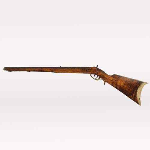 Appraisal: An American Full Stock Percussion Long Rifle Joseph H Golcher