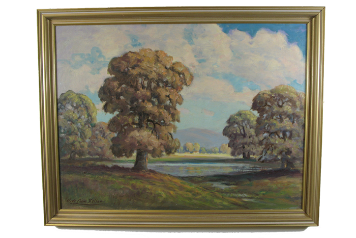 Appraisal: CLYDE LEON KELLER oil on canvas panel Salem Oregon -