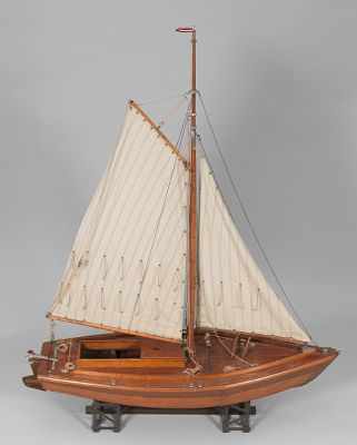 Appraisal: A Pond Boat Sloop ca All wood construction with canvas