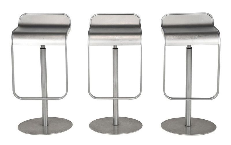 Appraisal: Set of Three La Palma Italian LEM Piston Stools modern