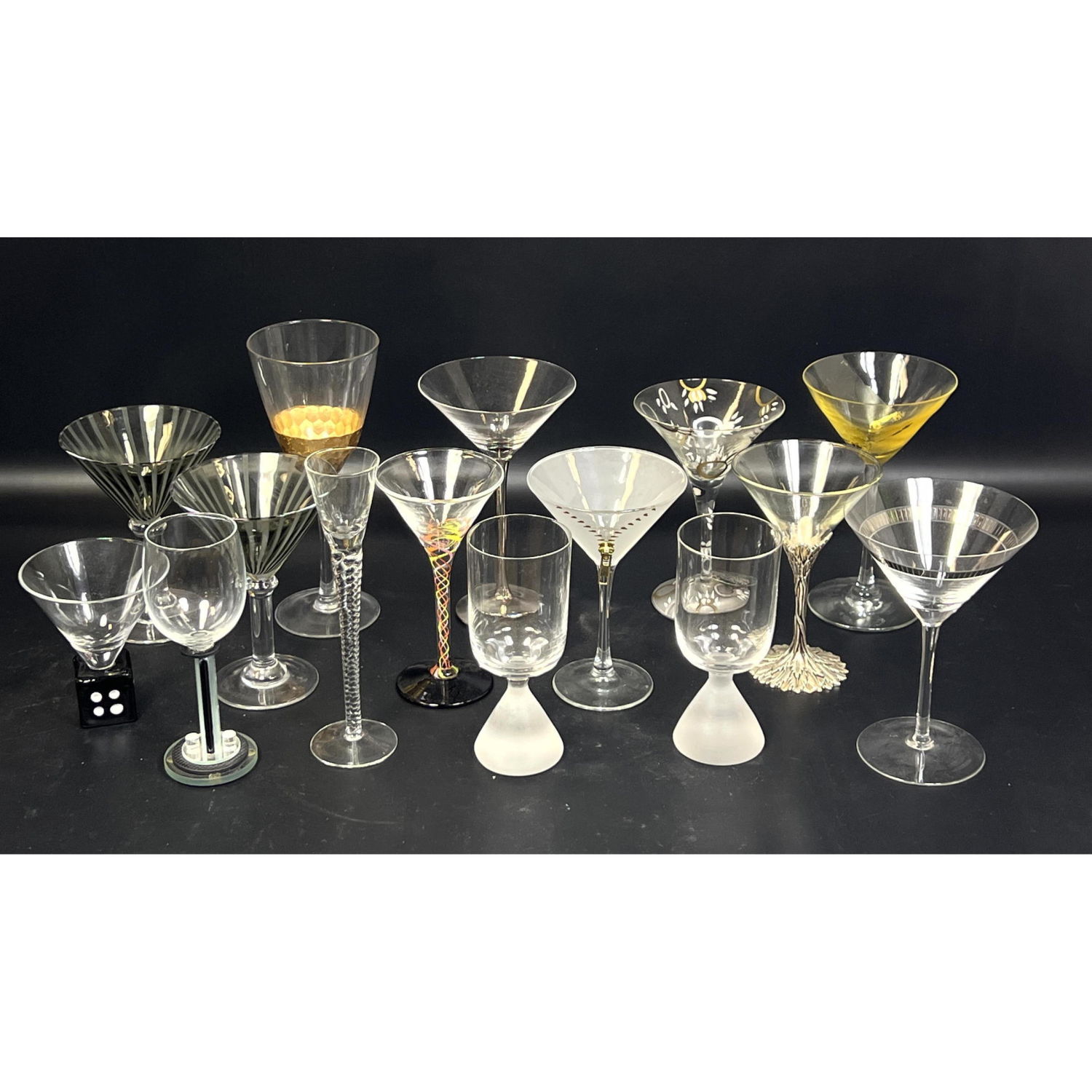 Appraisal: Collection Art Glass Glasses Stemware Mostly different with a few