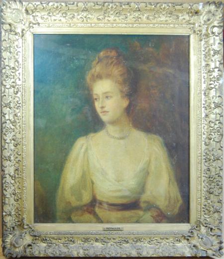 Appraisal: FOLLOWER OF SIR JOSHUA REYNOLDS HALF LENGTH PORTRAIT OF A